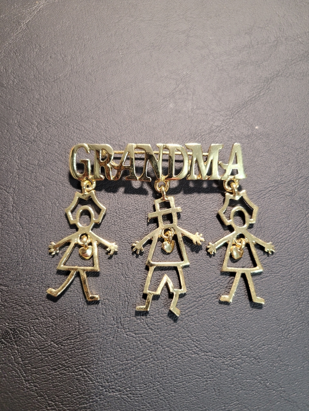Gold Tone GRANDMA brooch